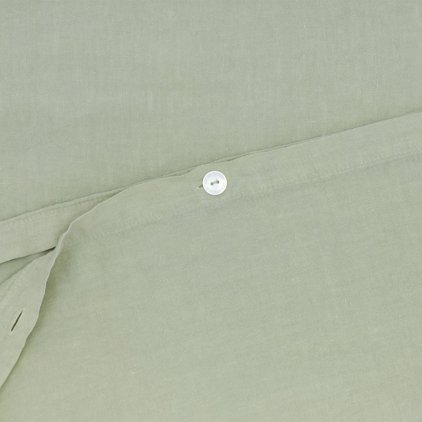 Simple Linen Duvet - Sage 2 Simple Linen Duvet - Sage - Image 2
