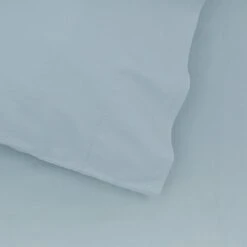 Essential Percale Sheet Set - Sky -Home Furnishing Store SKY PILLOWCASE DETAIL 1e8cef24 a396 41b5 aa92 78d1bd1b6430