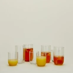 Large Seeded Glass, Set Of 4 - Clear -Home Furnishing Store SMD.500.20.MIX .000 RT