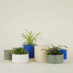 Contour Ribbed Planter - White -Home Furnishing Store SUMMER202117637 RT 99094471 4bad 448e a0d8 284c64272836