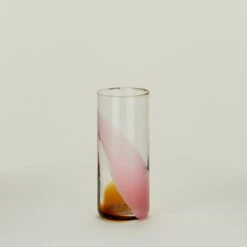 Blown Glass Highball - Blush/Amber