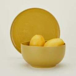 Essential Serveware, 2 Piece Set - Mustard