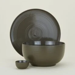 Essential Serving Bowl - Olive -Home Furnishing Store essential olive servingsetsb HNY.500.20.06X