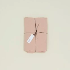 Simple Linen Fitted Sheet - Blush