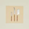 Sabre Teak Set Of 3 Cheese Knives