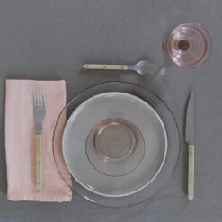 Simple Linen Napkin - Blush -Home Furnishing Store simple linen napkin blush assorted glassware dinnerware flatware tablecloth 1