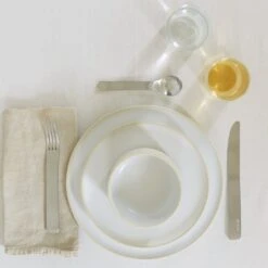 Simple Linen Napkin - Flax -Home Furnishing Store simple linen napkin flax assorted glassware dinnerware flatware tablecloth 1