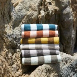 Simple Striped Terry Beach Towel - Ivory/Flax -Home Furnishing Store simple striped towel group styled beach 1 HNY.600.50.05X.MIX 93f43ba9 e524 4520 9085 b88d676fc0e3