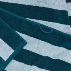 Simple Striped Terry Beach Towel - Sky/Peacock -Home Furnishing Store simple striped towel sky detail HNY.600.5X.050.510 d69a3261 4db8 45a4 939e 14ffe61de573