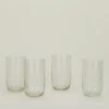 Large Seeded Glass, Set Of 4 - Clear