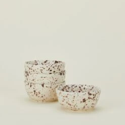 Splatterware Bowl, Set Of 4 - Cacao