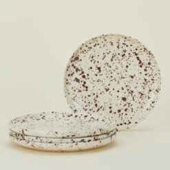 Splatterware Plate, Set Of 4 - Cacao