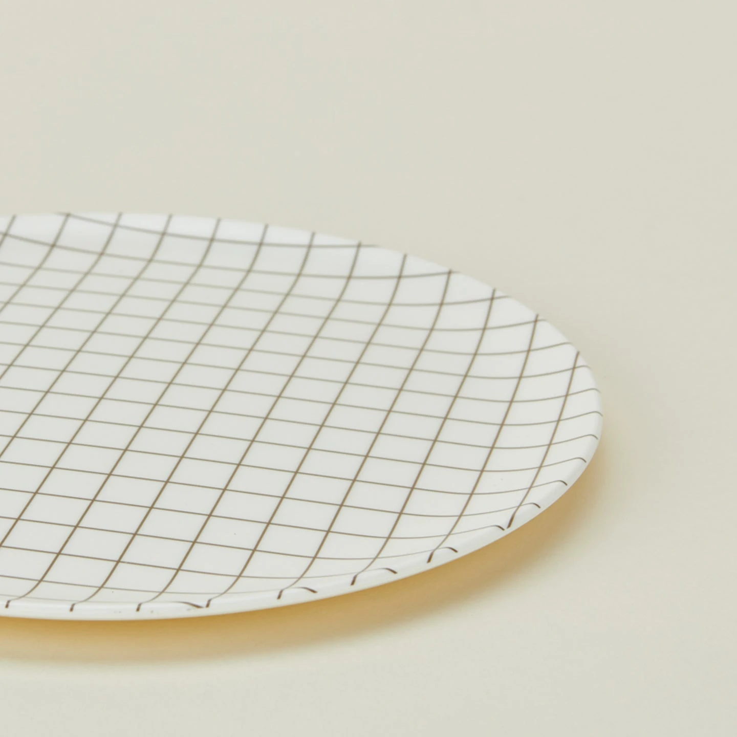 Bamboo Melamine Side Plate, Set Of 4 - Black Grid 3 Bamboo Melamine Side Plate, Set Of 4 - Black Grid - Image 3