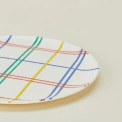 Bamboo Melamine Side Plate, Set Of 4 - Mixed Plaid -Home Furnishing Store xenia taler mixed plaid side plate detail XED.500.10.008